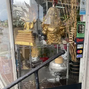 the entrance to the store