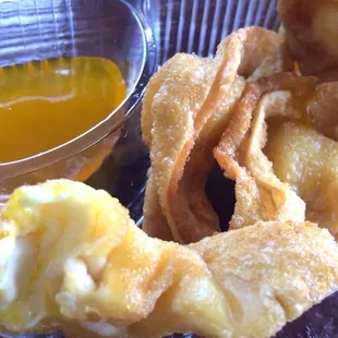 Cream cheese won tons. 7