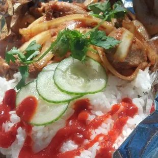 Lemongrass chicken special.