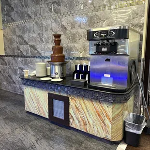 a coffee machine on a counter