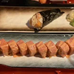 Spicy Tuna Hand Roll &amp; Tsunami Special Roll