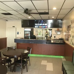 the dining area of a restaurant