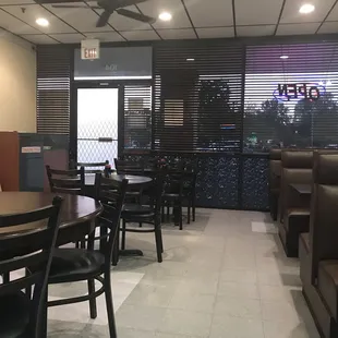 the dining area of a restaurant