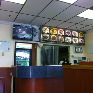 Picture of the counter and menu area. Love this place!