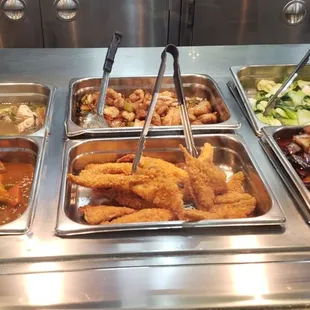 chicken wings and fried chicken, interior