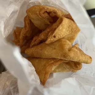 Crab Rangoon - crispy and hot