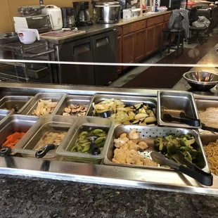 a variety of food items