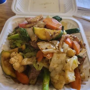 Build-your-own wok stir fry with the house sauce