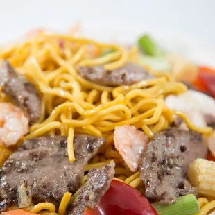 Beef and Shrimp Wok Noodles
