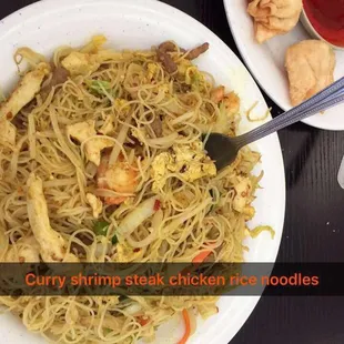 two plates of food on a table