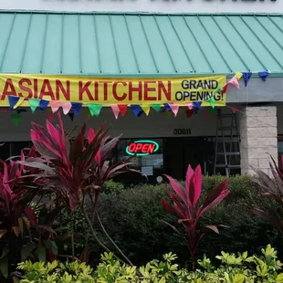 the front of the restaurant