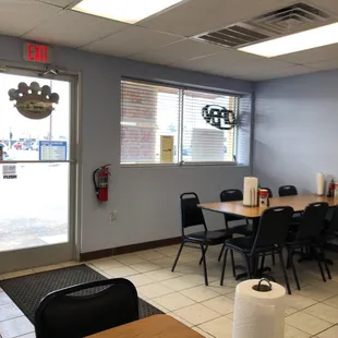 the dining area of a restaurant