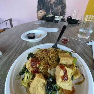 Veggie Yaki Soba w/ Tofu