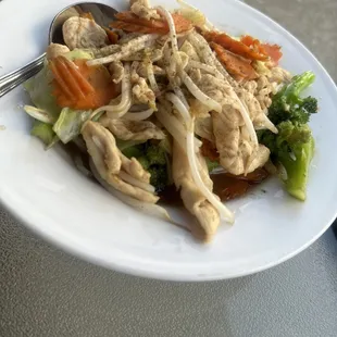 a plate of food on a table