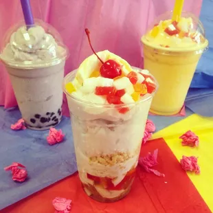 Taro Boba! Halo Halo! Mango smoothie! Sooo good!