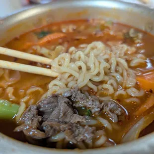 Spicy beef ramen