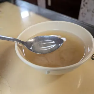 Miso soup appetizer