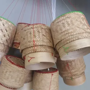 They have authentic baskets for storing sticky rice