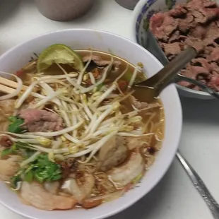 You can create your own Pho with what you like. Here is mine. I love adding a little cilantro