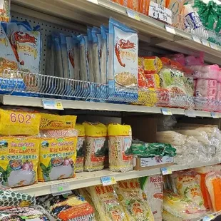 Assorted variety of noodles