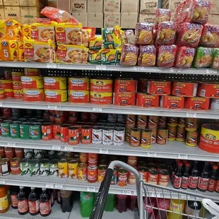 Huge cans of corned beef