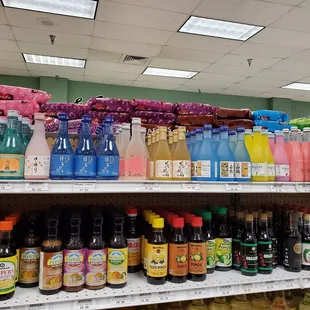 Huge variety of sake and sauces