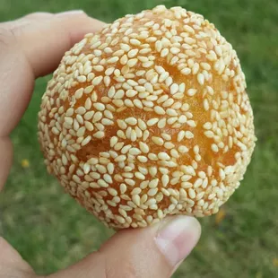 mung bean bun from the bakery area-weeeird! very heavy, greasy, gummy/doughy..not disgusting but then again one bite was enough!