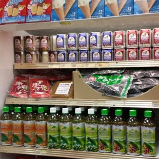 fish, green tea, lotus seed paste, and ice cream cones :) hahaha YES