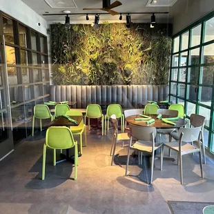 The Terrace! Indoor/outdoor covered and temperature controlled patio with a garden wall!