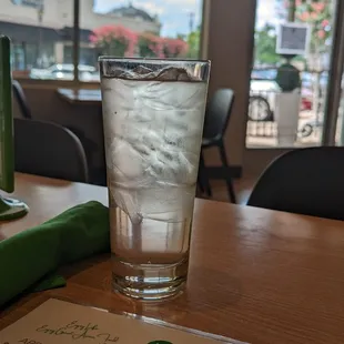 No funky plastic glasses here