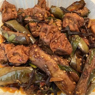 Eggplant &amp; fried tofu