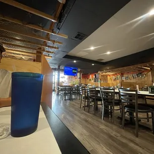 A glimpse from my table, there was a football game on one of their many screens