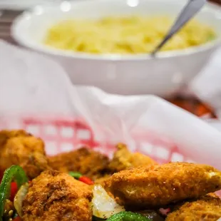 a bowl of food and a bowl of soup