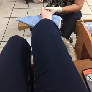 Cuticle and nail trimming.