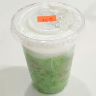 Dessert from the banh xeo place. Interesting combination. It has ginger pieces, which I probably would not have purchased if I had known.