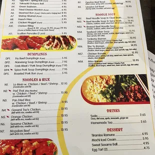 Food menu