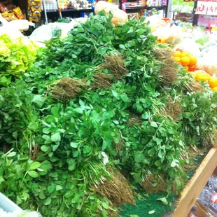 Fresh greens - methi, usually used in indian cooking sld in store