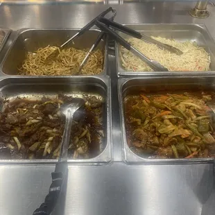 a variety of food items