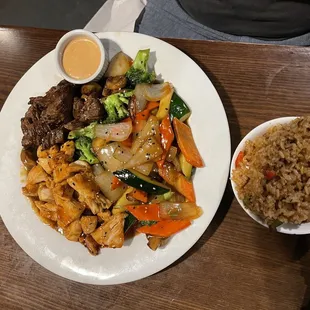 Chicken and Steak Hibachi and side of fried rice (1.26.24)