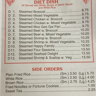 Diet dish menu 3-2023