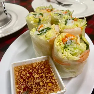 Spring rolls.