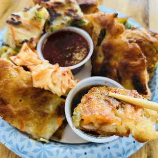 Korean vegetarian pancakes - vegan