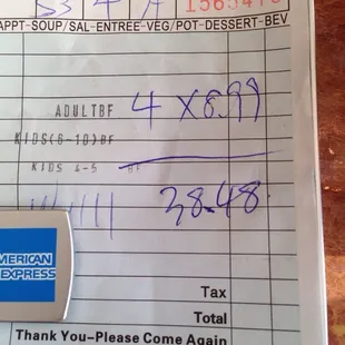 To much money for the quality of food . Dirty restrooms
