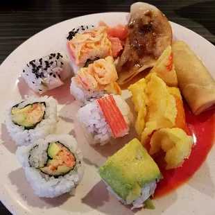 sushi and appetizers