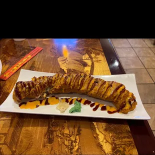 a plate of food on a table