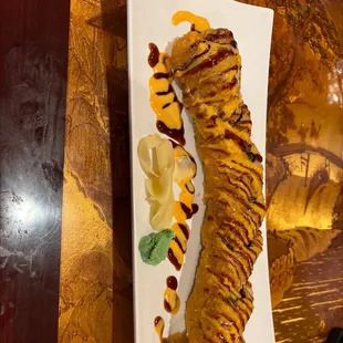 a plate of food on a table