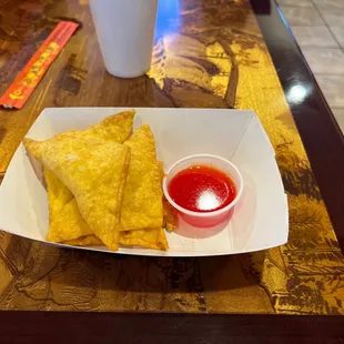 a plate of food on a table