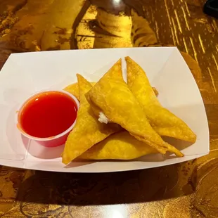 a plate of food on a table