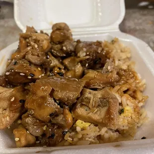 Kids meal combo #2 (chicken was too salty &amp; rice was too soggy)