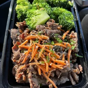 a meal in a plastic container